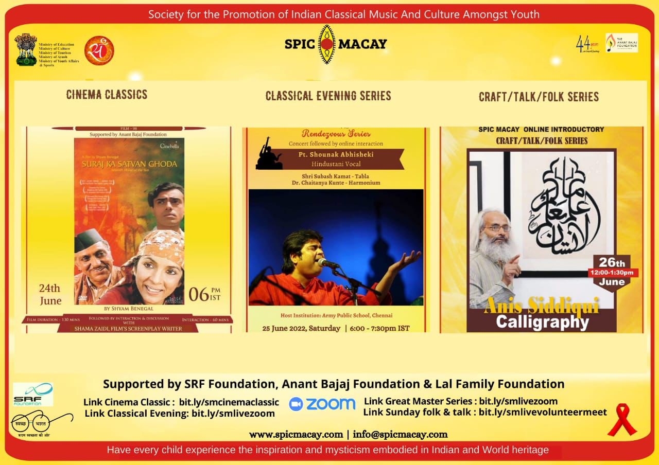 SPIC MACAY WEEKLY EVENTS
